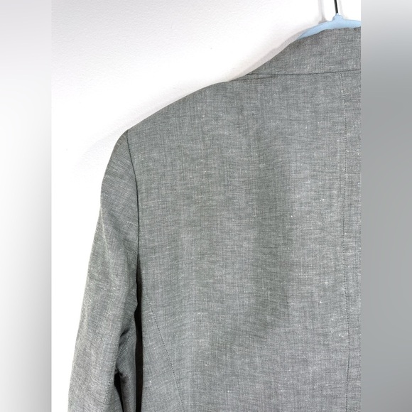 NWT KASPER Women’s Gray Double Breasted Three Button Linen Blazer Size‎ 16 - Picture 9 of 14